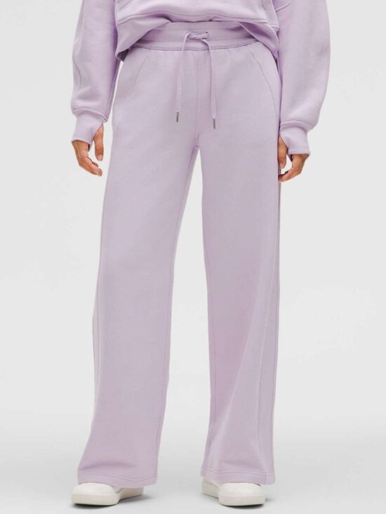lululemon athletica Pants - Lululemon Scuba Mid-Rise Wide-Leg Pant Regular Lilac Ether